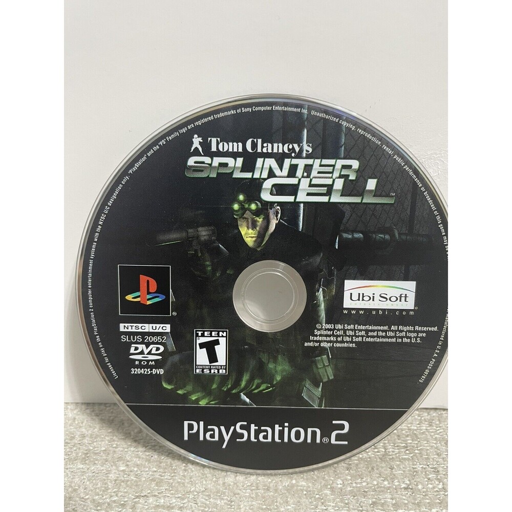 Tom Clancy's Splinter Cell (Sony PlayStation 2, 2003) PS2 Disc Only